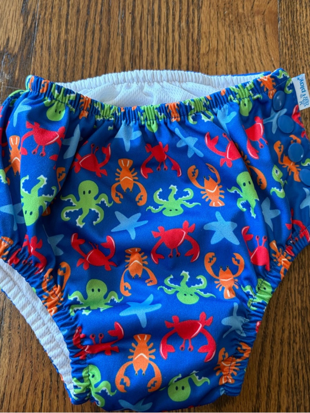 I Play Swim Diaper Size 3T 30-38 lbs Blue Sea Life Ocean octopus cover